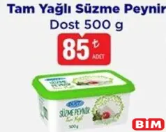DOST TAM YAĞLI SÜZME PEYNİR 500 G